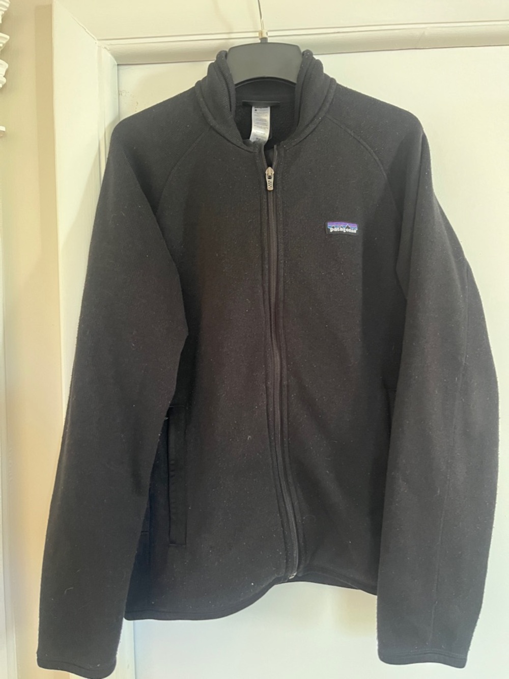 Patagonia Men’s M Black Full-Zip Fleece Jacket with Logo.